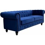 Sofa chester premium 3 plazas tapizado velvet azul navy 1