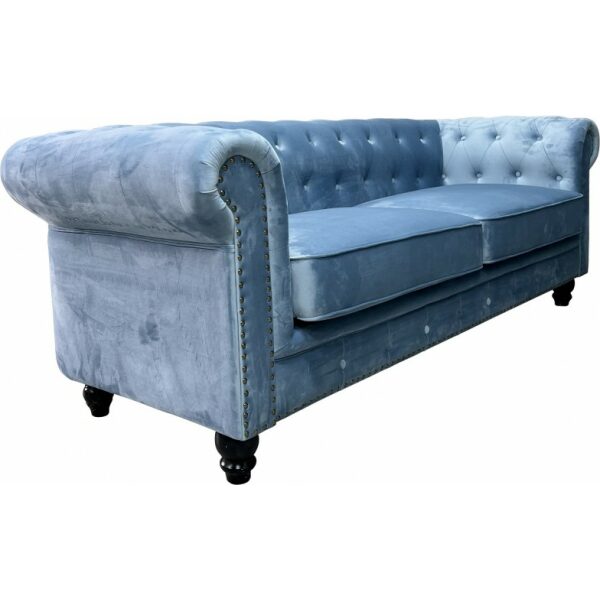 Sofa chester premium 3 plazas tapizado velvet dusky azul 1 1