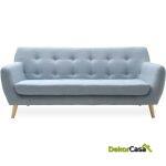 Sofá Nordic Vintage Color Azul Claro