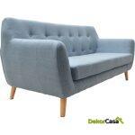 Sofá Nordic Vintage Color Azul Claro