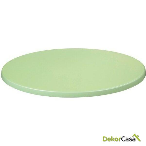 Tablero de mesa topalit verde 405 70 cms de diametro