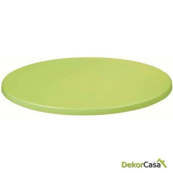 Tablero de mesa topalit verde lima 408 70 cms de diametro