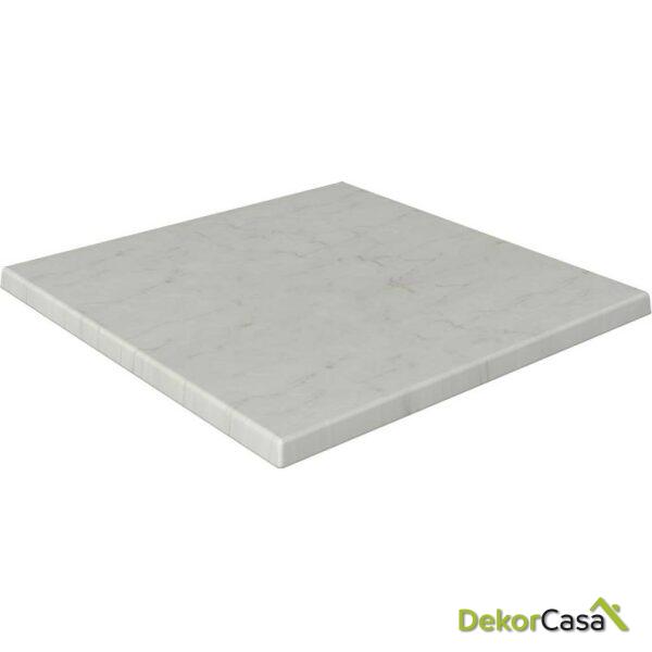 Tablero de mesa werzalit sm 70 marmor bianco 70 x 70 cms