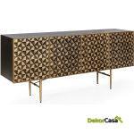 Aparador 183X42X77 Metal Dorado Antique/Gris