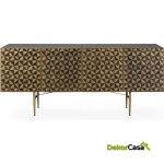 Aparador 183X42X77 Metal Dorado Antique/Gris