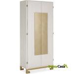 Armario 85X45X195 Madera/Metal Blanco/Dorado