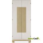 Armario 85X45X195 Madera/Metal Blanco/Dorado