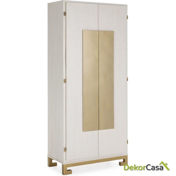 Armario 85X45X195 Madera/Metal Blanco/Dorado