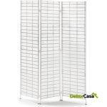 Biombo 140X2X178 Mimbre Blanco/Metal Blanco