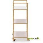 Camarera 42X30X78 Metal/Madera Dorado/Blanco