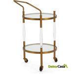 Camarera 58X45X90 Acrilico/Cristal/Metal Dorado