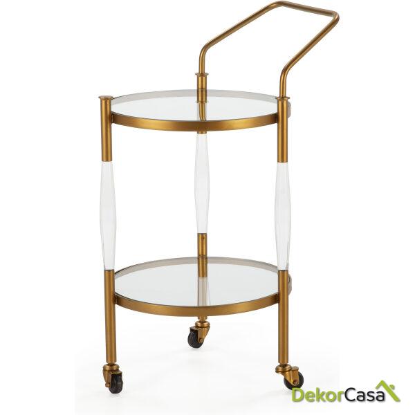 Camarera 58X45X90 Acrilico/Cristal/Metal Dorado