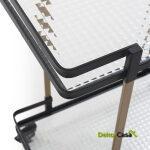 Camarera 68X40X78 Cristal/Metal Dorado/Negro