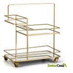 Camarera 70X42X81 Espejo/Metal Dorado