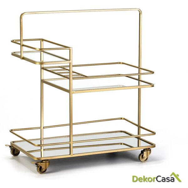 Camarera 70X42X81 Espejo/Metal Dorado