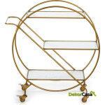 Camarera 86X35X91 Cristal/Metal Dorado