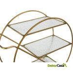 Camarera 86X35X91 Cristal/Metal Dorado