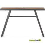 Consola 120X35X77 Madera/Metal Negro