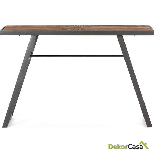 Consola 120X35X77 Madera/Metal Negro