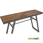 Consola 120X35X77 Madera/Metal Negro