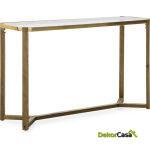 Consola 125X44X79 Cristal/Madera/Metal Dorado