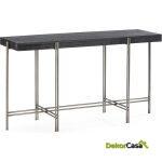 Consola 135X44X75 Madera/Metal Negro/Niquel