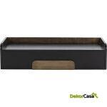 Consola 95X30X23 Madera De Cedro/Metal Negro/Dorado