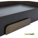 Consola 95X30X23 Madera De Cedro/Metal Negro/Dorado