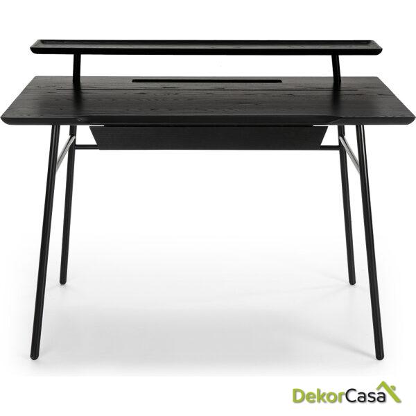 Escritorio 120X70X91 Madera Negro/Metal Negro