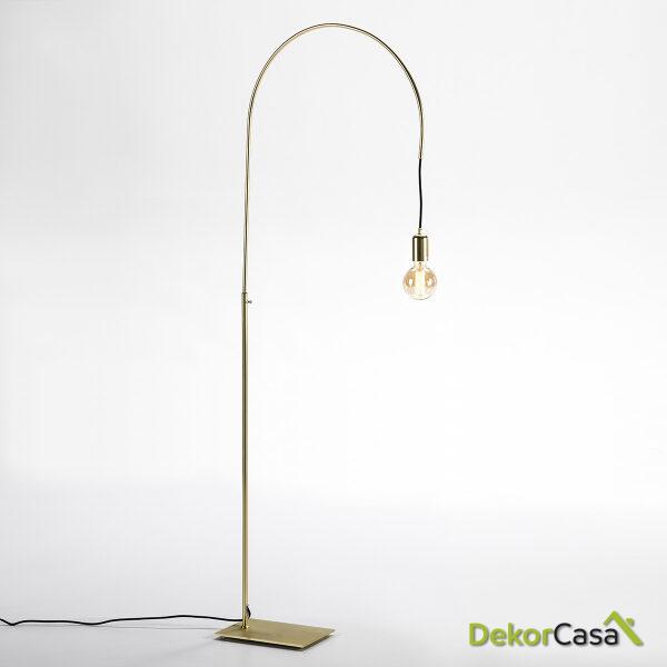 Lampara De Pie 71X20X175 Metal Dorado Sin Bombilla