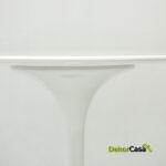 Mesa Comedor 120X120X75 Fibra De Vidrio Blanco