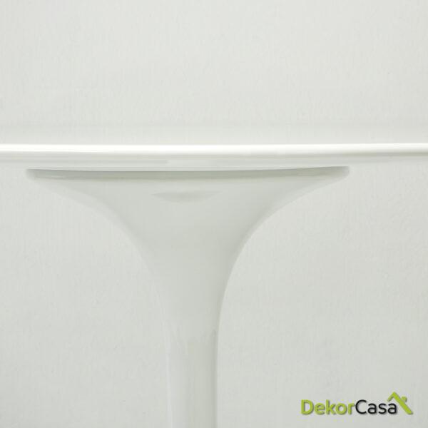 Mesa Comedor 120X120X75 Fibra De Vidrio Blanco