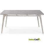 Mesa Comedor 150X80X76 Madera De Cedro -- Gris Velado