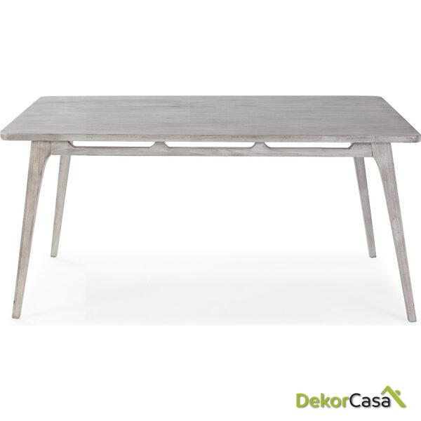 Mesa Comedor 150X80X76 Madera De Cedro -- Gris Velado