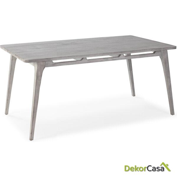 Mesa Comedor 150X80X76 Madera De Cedro -- Gris Velado