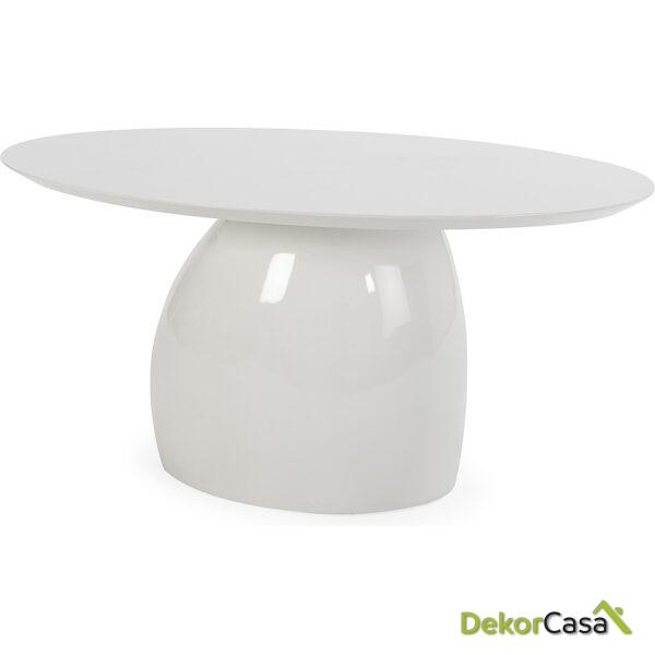 Mesa Comedor 160X120X75 Madera/Fibra De Vidrio -- Blanco