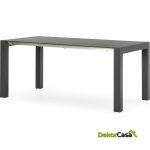 Mesa Comedor 174/219X90X76 Madera -- Gris Mate