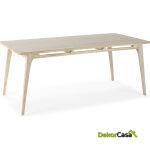 Mesa Comedor 180X90X76 Madera De Cedro Blanco Velado