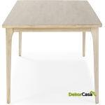 Mesa Comedor 180X90X76 Madera De Cedro Blanco Velado