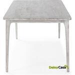 Mesa Comedor 180X90X76 Madera De Cedro Gris Velado