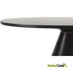 Mesa Comedor 180X90X76 Madera/Fibra De Vidrio -- Negro/Dorado