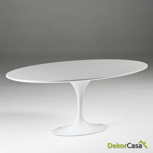 Mesa Comedor 200X120X75 Aluminio/Dm Blanco