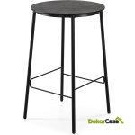 Mesa Comedor 70X70X111 Madera/Metal Negro