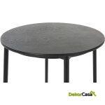 Mesa Comedor 70X70X111 Madera/Metal Negro