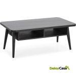 Mesa De Centro 106X60X43 Madera Negro