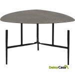 Mesa De Centro 65X65X41 Metal -- Dorado Antique/Negro