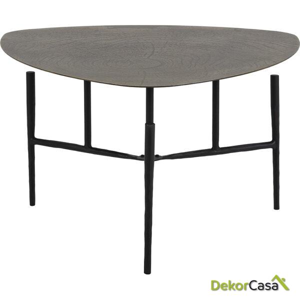 Mesa De Centro 65X65X41 Metal -- Dorado Antique/Negro