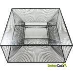 Mesa De Centro 80X80X38 Cristal/Metal Negro