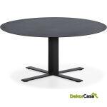 Mesa De Centro 80X80X38 Metal Negro