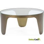 Mesa De Centro 91X91X44 Metal Dorado